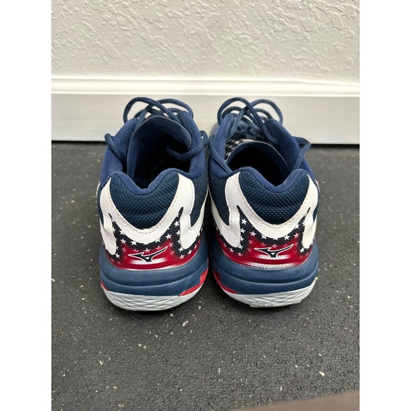 Mizuno Wave Lightning Z3 Women's Volleyball Shoes Red White Blue Stars Size 8 - Picture 4 of 5